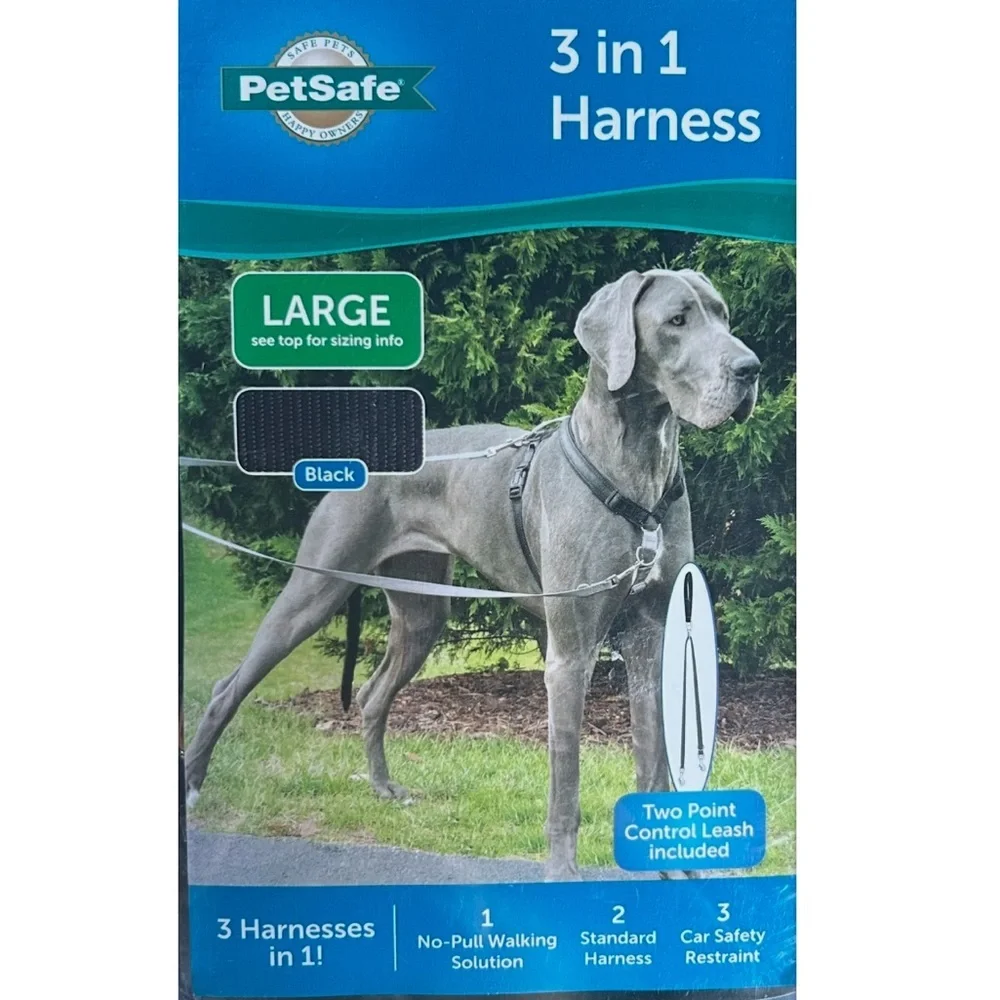 New Petsafe 3 in 1 harness Car Walk Jog L